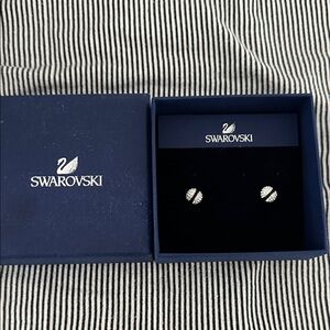 Swarovski White Crystal Stud Earrings